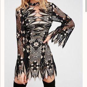 Free People Deco Lace Mini Dress